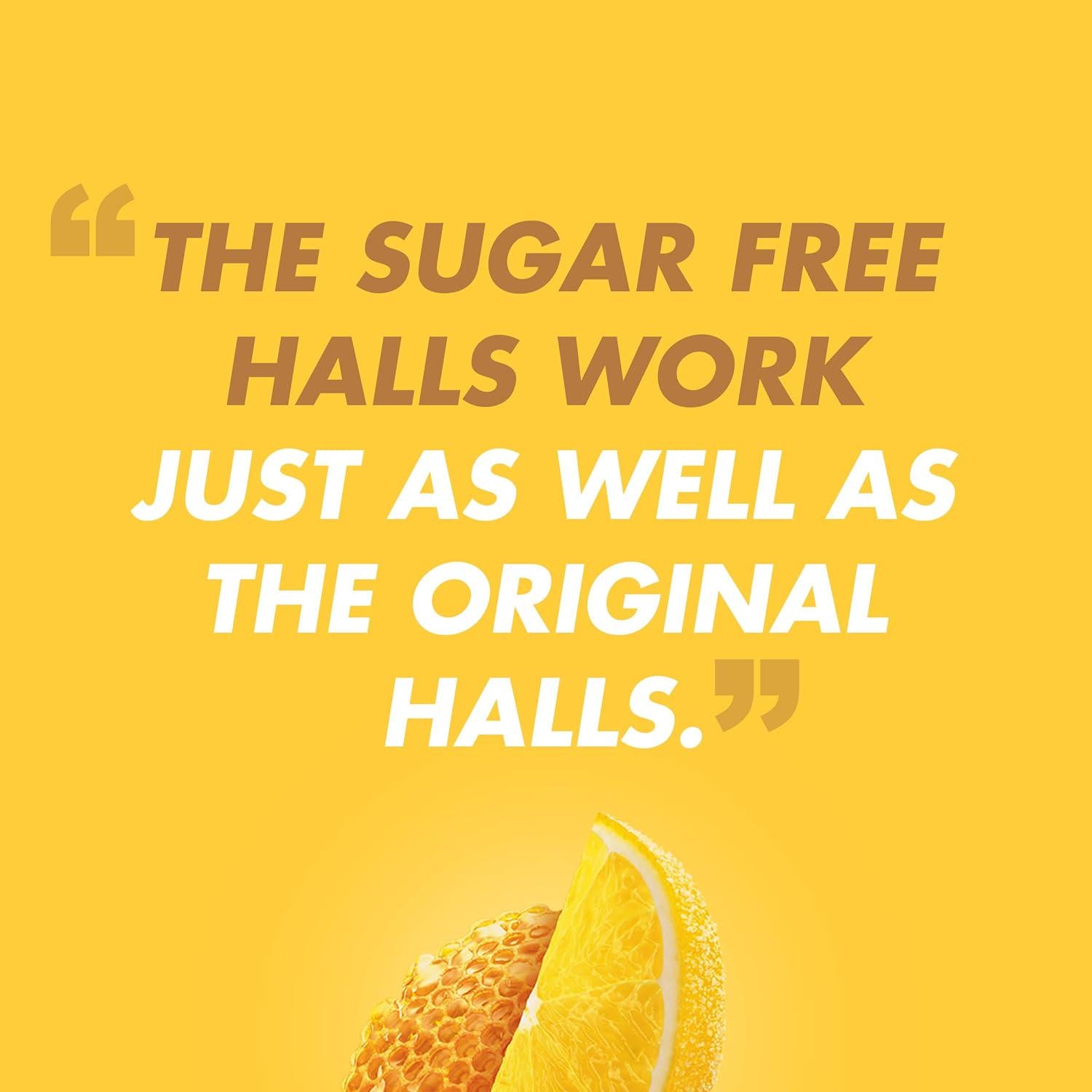 HALLS Relief Honey Lemon Sugar Free Cough Drops, Value Pack, 180 Drops,