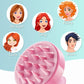 Heeta Shampoo Scalp Brush Massager, Soft Silicone Bristles for Hair Growth & Dandruff Removal, Cherry Pink