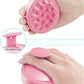 Heeta Shampoo Scalp Brush Massager, Soft Silicone Bristles for Hair Growth & Dandruff Removal, Cherry Pink
