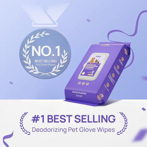 HICC Pet Bathing Wipes for Dogs & Cats, Coconut Oil Grooming Wipes, Hypoallergenic, Daily Use