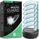HONEYBULL Mouth Guard For Grinding Teeth [6 Pack - Thin] 1 Size For Light Grinding | Comfortable Custom Mouth Guard For Clenching Teeth At Night, Bruxism, Whitening Tray And Guard,