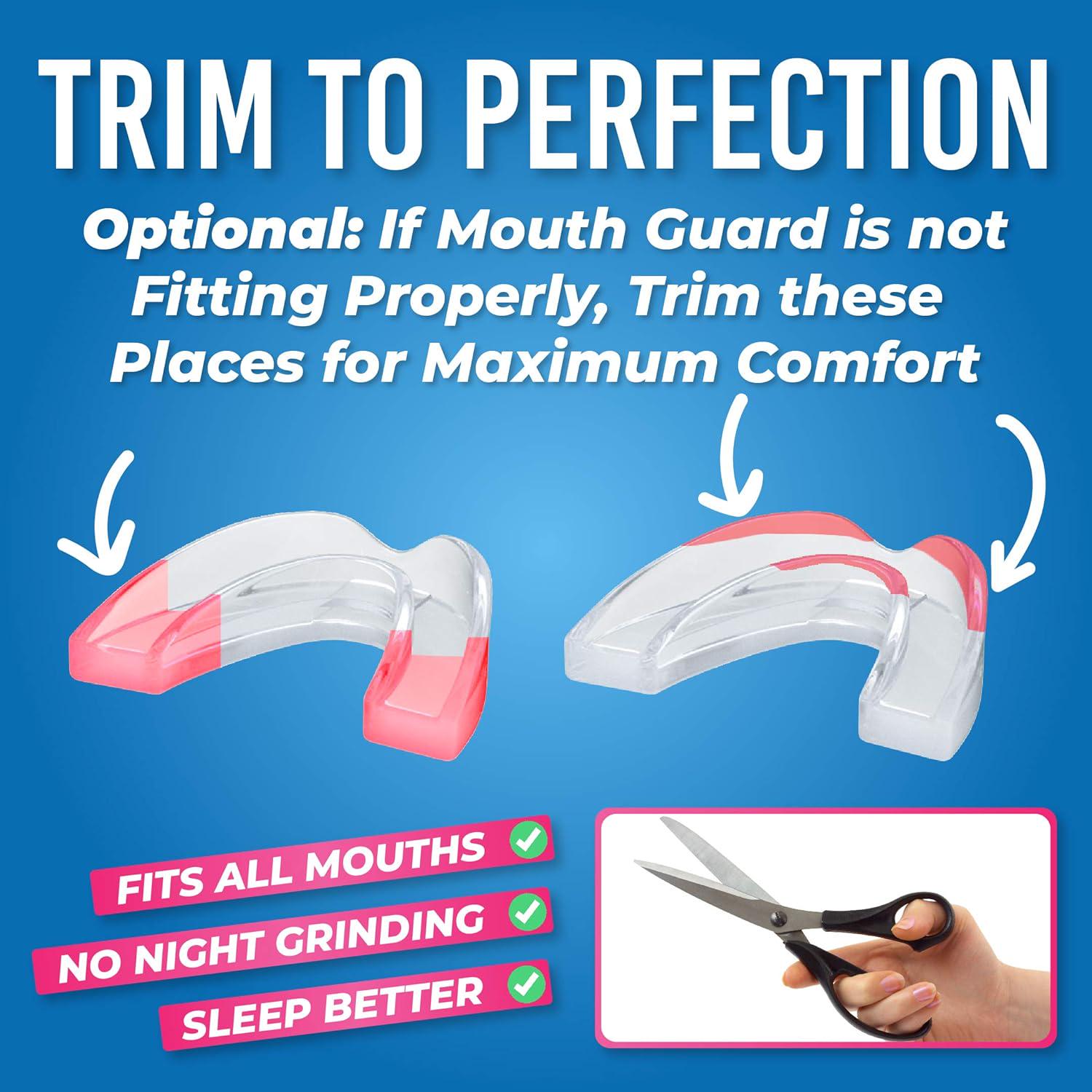 HONEYBULL Mouth Guard For Grinding Teeth [6 Pack - Thick] 1 Size For Heavy Grinding | Comfortable Custom Mouth Guard For Clenching Teeth At Night, Bruxism, Whitening Tray And Guard,