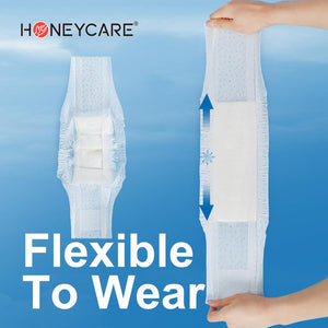 Honey Care Male Dog Wraps Medium Disposable Diapers White A25 Pack of 50