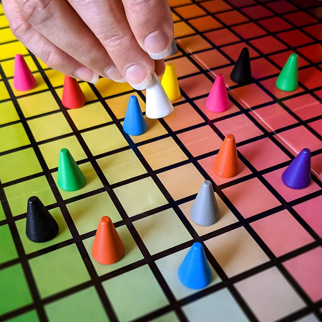 HUES And CUES - Vibrant Color Guessing Board Game For 3-10 Players Ages 8+, Connect Clues And Guess From 480 Color Squares,