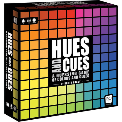 HUES And CUES - Vibrant Color Guessing Board Game For 3-10 Players Ages 8+, Connect Clues And Guess From 480 Color Squares,