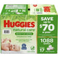 HUGGIES Natural Care Sensitive Baby Wipe Refill, Fragrance Free (1,088 Count),