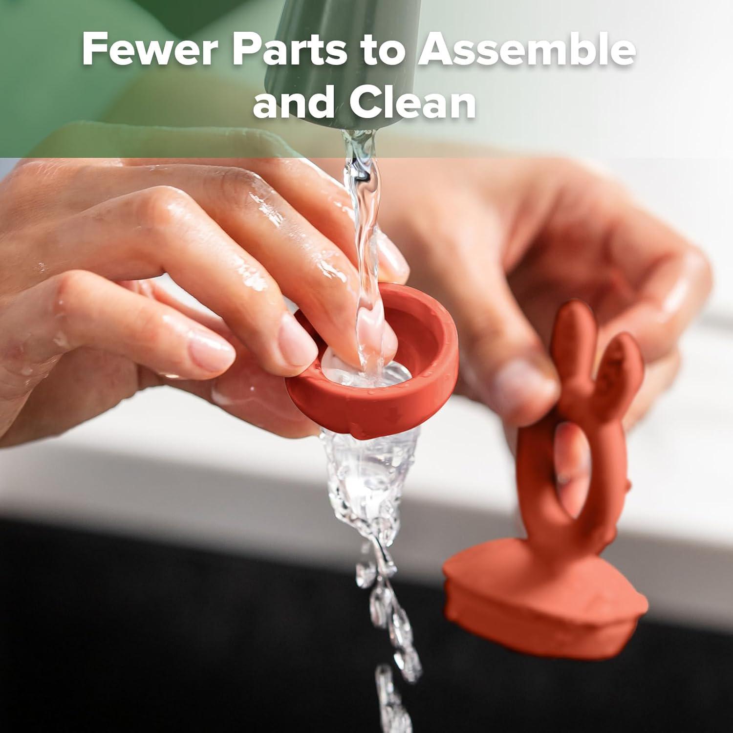 Haakaa Baby Fruit Food Feeder And Mini Freezer Nibble Tray Combo, Breastmilk Popsicle Molds For Baby Cooling Relief, BPA Free Silicone Feeder For Safe Infant Self Feeding, 4 Month+ (Copper),