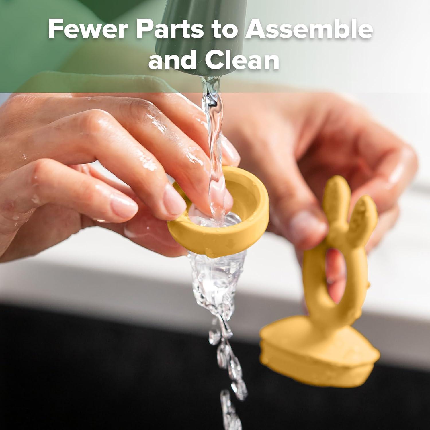 Haakaa Baby Fruit Food Feeder And Mini Freezer Nibble Tray Combo, Breastmilk Popsicle Molds For Baby Cooling Relief, BPA Free Silicone Feeder For Safe Infant Self Feeding, 4 Month+ (Mustard),