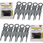 Hair Pins - Plastic, U-shaped Magic Grip Hairpins, Strong Durable Pins For Fine, Thick And Long Hair, Hair Styling Accessories, Set Of 20 (Black),
