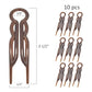 Hair Pins - Plastic, U-shaped Magic Grip Hairpins, Strong Durable Pins For Fine, Thick And Long Hair, Hair Styling Accessories, Set Of 10 (Crystal),
