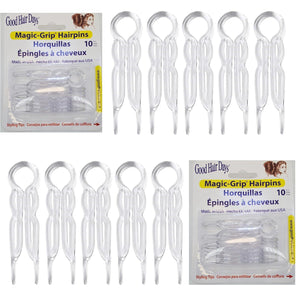 Hair Pins - Plastic, U-shaped Magic Grip Hairpins, Strong Durable Pins For Fine, Thick And Long Hair, Hair Styling Accessories, Set Of 20 (Crystal),