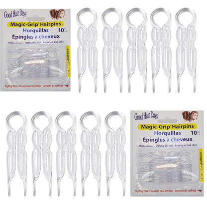 Hair Pins - Plastic, U-shaped Magic Grip Hairpins, Strong Durable Pins For Fine, Thick And Long Hair, Hair Styling Accessories, Set Of 20 (Crystal),