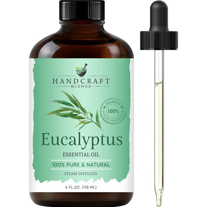 Handcraft Blends Eucalyptus Essential Oil, 100% Pure & Natural, Premium Grade, 4 fl oz, For Diffusers & Aromatherapy
