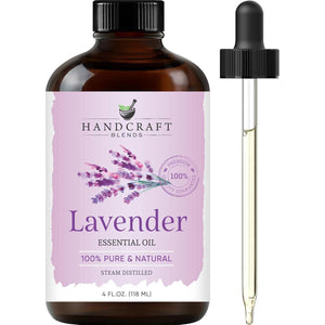 Handcraft Blends Lavender Essential Oil, 100% Pure & Natural, Premium Grade Essential Oil for Diffuser & Aromatherapy, 4 fl oz