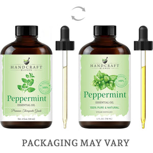 Handcraft Blends Peppermint Essential Oil, 100% Pure & Natural, Premium Grade, 4 Fl Oz, For Diffuser & Aromatherapy