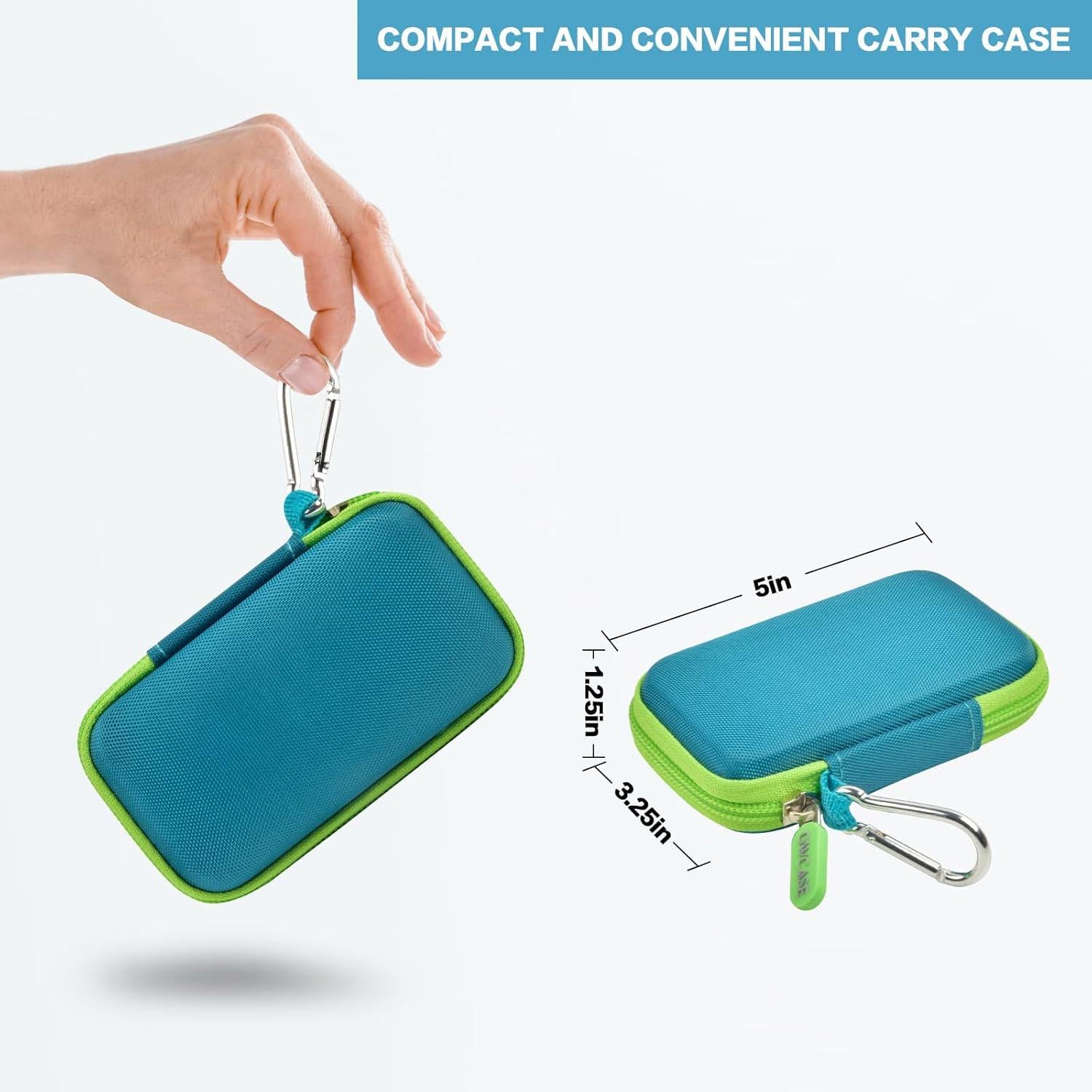 Hard Case Compatible With SanDisk 500GB/ 1TB/ 2TB/ 4TB Extreme Portable SSD - Up To 1050MB/s - USB-C, USB 3.2 Gen 2 - External Solid State Drive. Carrying Travel Holder For USB Cable -Green (Box Only),