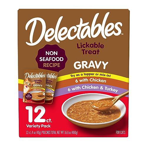 Hartz Delectables Chicken Gravy Wet Cat Treats and Topper 1.4 oz Pouches Pack of 12