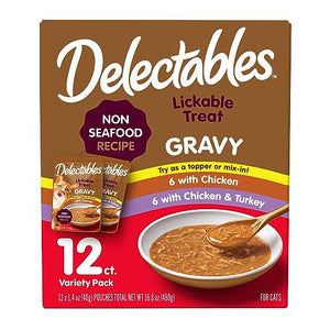 Hartz Delectables Chicken Gravy Wet Cat Treats and Topper 1.4 oz Pouches Pack of 12