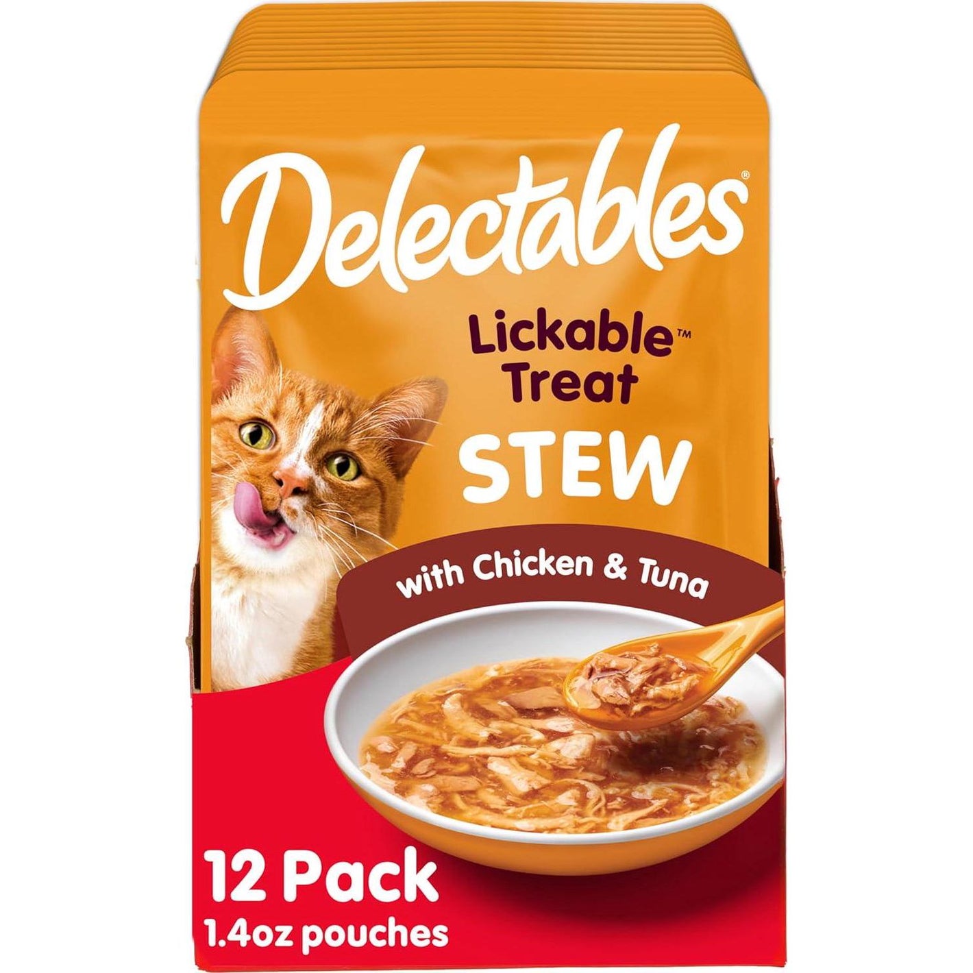 Hartz Delectables Stew Wet Cat Treats Variety Pack Chicken and Tuna 1.4 oz 12 Pack
