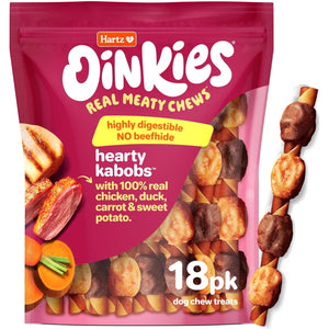 Hartz Oinkies Hearty Kabob Dog Treats with Real Chicken 18 Count