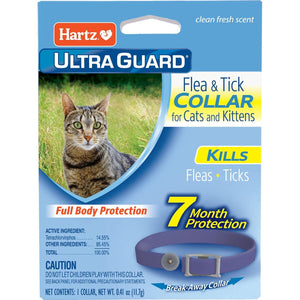 Hartz UltraGuard Flea and Tick Collar for Cats and Kittens Purple 7 Month Protection