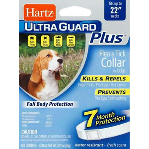 Hartz UltraGuard Plus Flea & Tick Collar for Dogs, 1 Pc, Long-Lasting Protection, Adjustable Fit