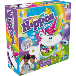 Hasbro Hungry Hungry Hippos Unicorn Edition, 2–4 Players, Kids Ages 4+, Fun Preschool Game, Amazon Exclusive