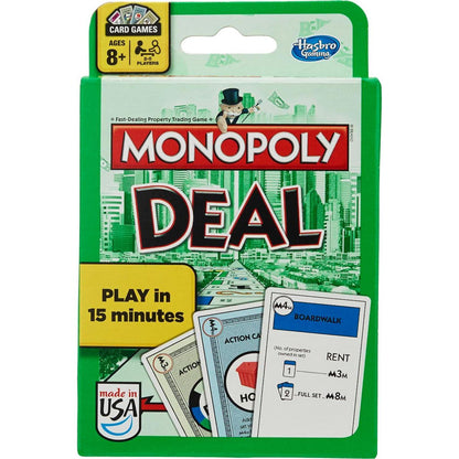Hasbro Monopoly Deal Card Game Quick Playing Card Game for Families 2 to 5 Players Age 8 Plus Amazon Exclusive