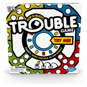 Hasbro Trouble Game, Pop-O-Matic Board, 2–4 Players, Ages 5+, Family Strategy Game, Packaging May Vary