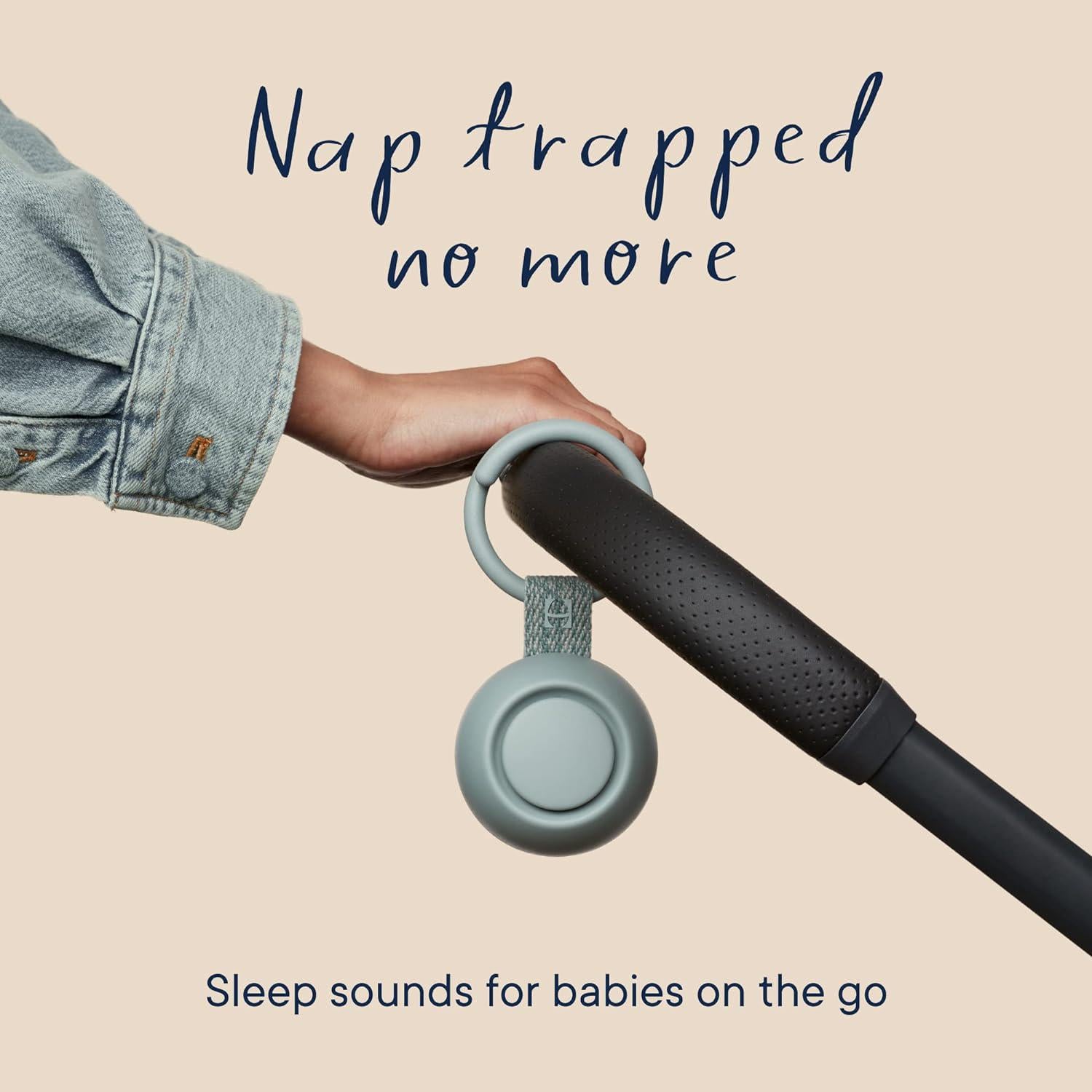 Hatch Rest Go | Portable Sound Machine For Babies And Kids | Baby Sleep Soother | 10 Soothing Sounds | White Noise | Shush | Travel | Registry Gift | Baby Shower | Clips On Baby Stroller | Slate,