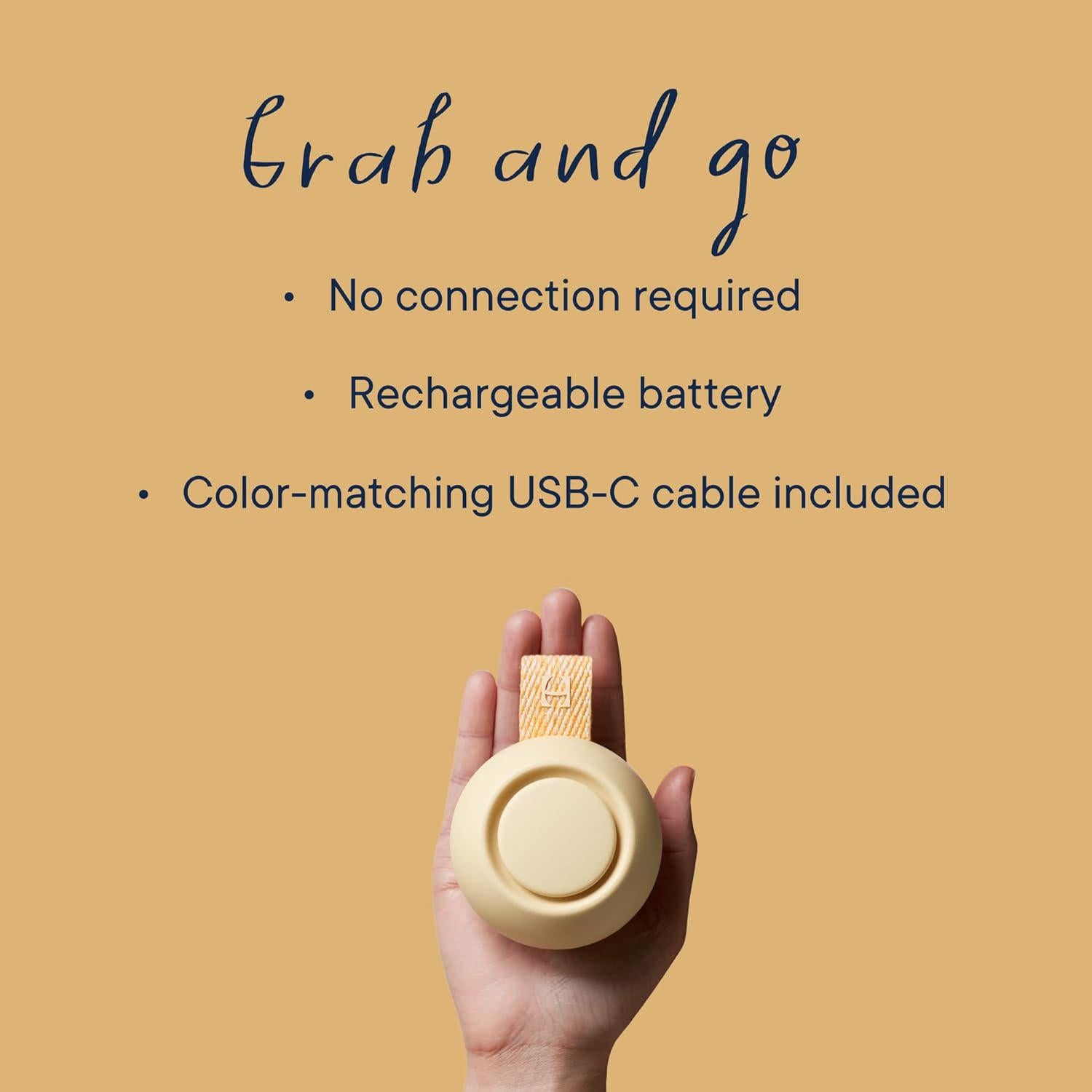 Hatch Rest Go | Portable Sound Machine For Babies And Kids | Sleep Soother | 10 Soothing Sounds | White Noise | Shush | Travel | Registry Gift | Baby Shower | Clips On Stroller | Honey,