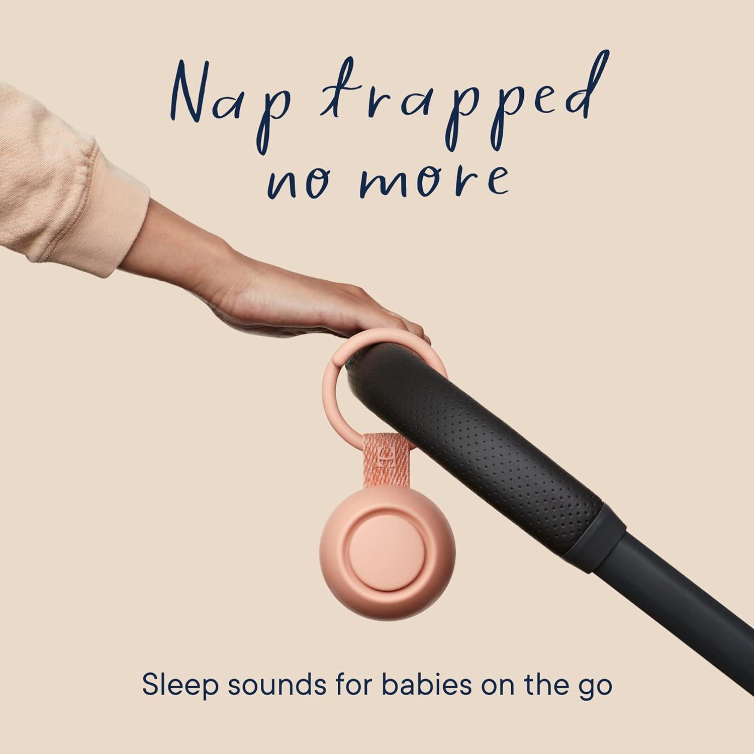 Hatch Rest Go | Portable Sound Machine For Babies And Kids | Sleep Soother | 10 Soothing Sounds | White Noise | Shush | Travel | Registry Gift | Baby Shower | Clips On Stroller | Peach,