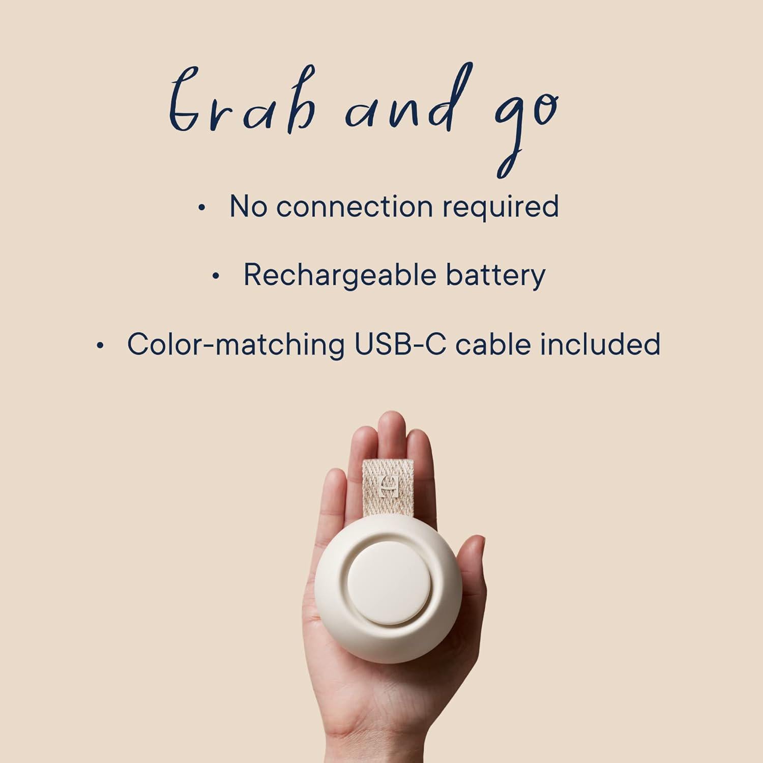 Hatch Rest Go | Portable Sound Machine For Babies And Kids | Sleep Soother | 10 Soothing Sounds | White Noise | Shush | Travel | Registry Gift | Baby Shower | Clips On Stroller | Putty,