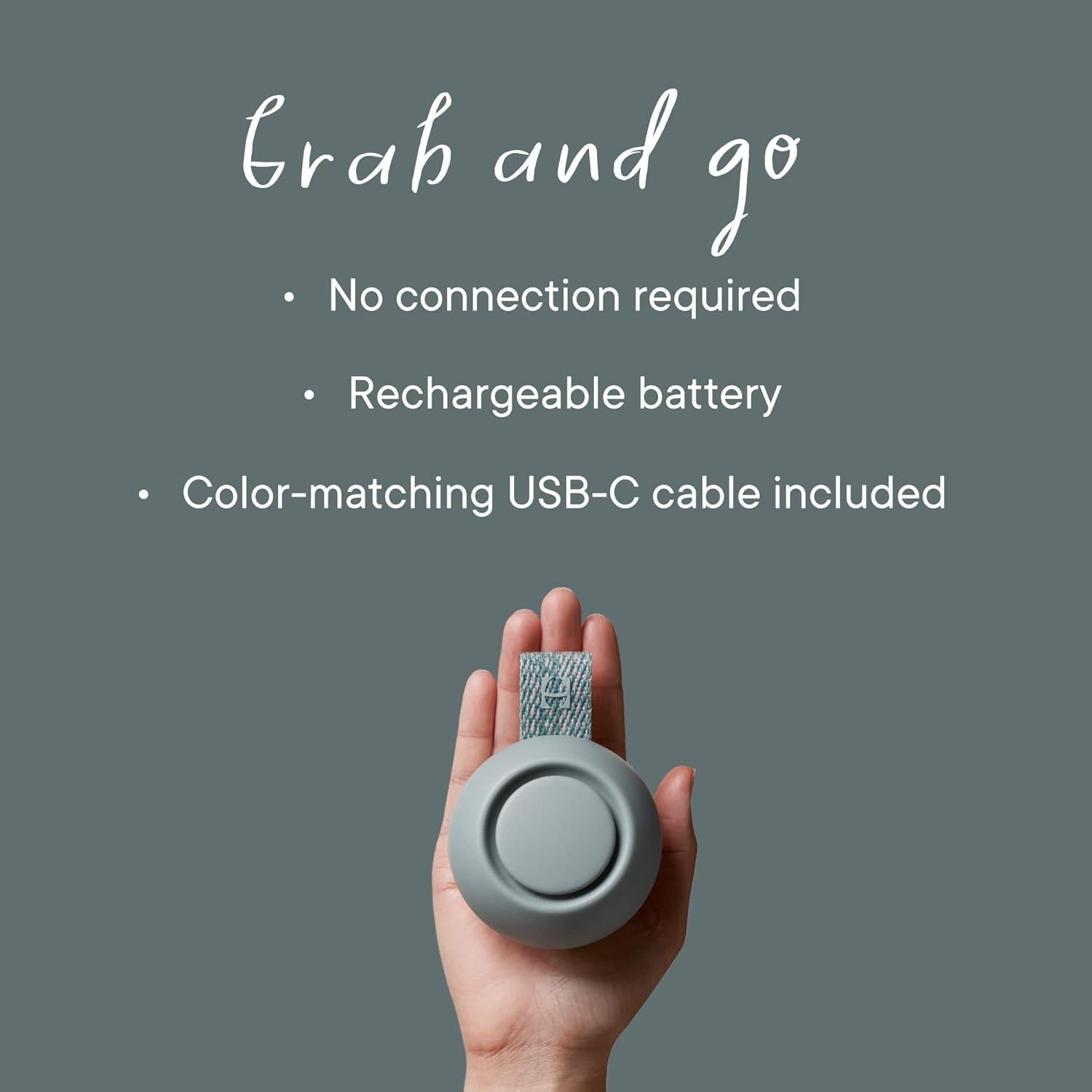 Hatch Rest Go | Portable Sound Machine For Babies And Kids | Baby Sleep Soother | 10 Soothing Sounds | White Noise | Shush | Travel | Registry Gift | Baby Shower | Clips On Baby Stroller | Slate,