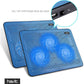 Havit HV-F2056 15.6-17 Inch Laptop Cooler Cooling Pad - Slim Portable USB Powered (3 Fans) (Blue),