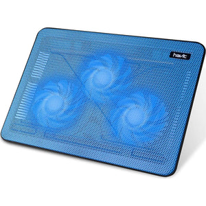 Havit HV-F2056 15.6-17 Inch Laptop Cooler Cooling Pad - Slim Portable USB Powered (3 Fans) (Blue),