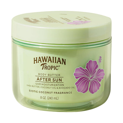 Hawaiian Tropic Hawaiian Tropic After Sun Body Butter With Coconut Oil, 8oz | Hawaiian Tropic After Sun Lotion, Beach Essentials, Summer Vacation Essentials, Tan Extender Lotion, Coconut Body Butter, 8oz