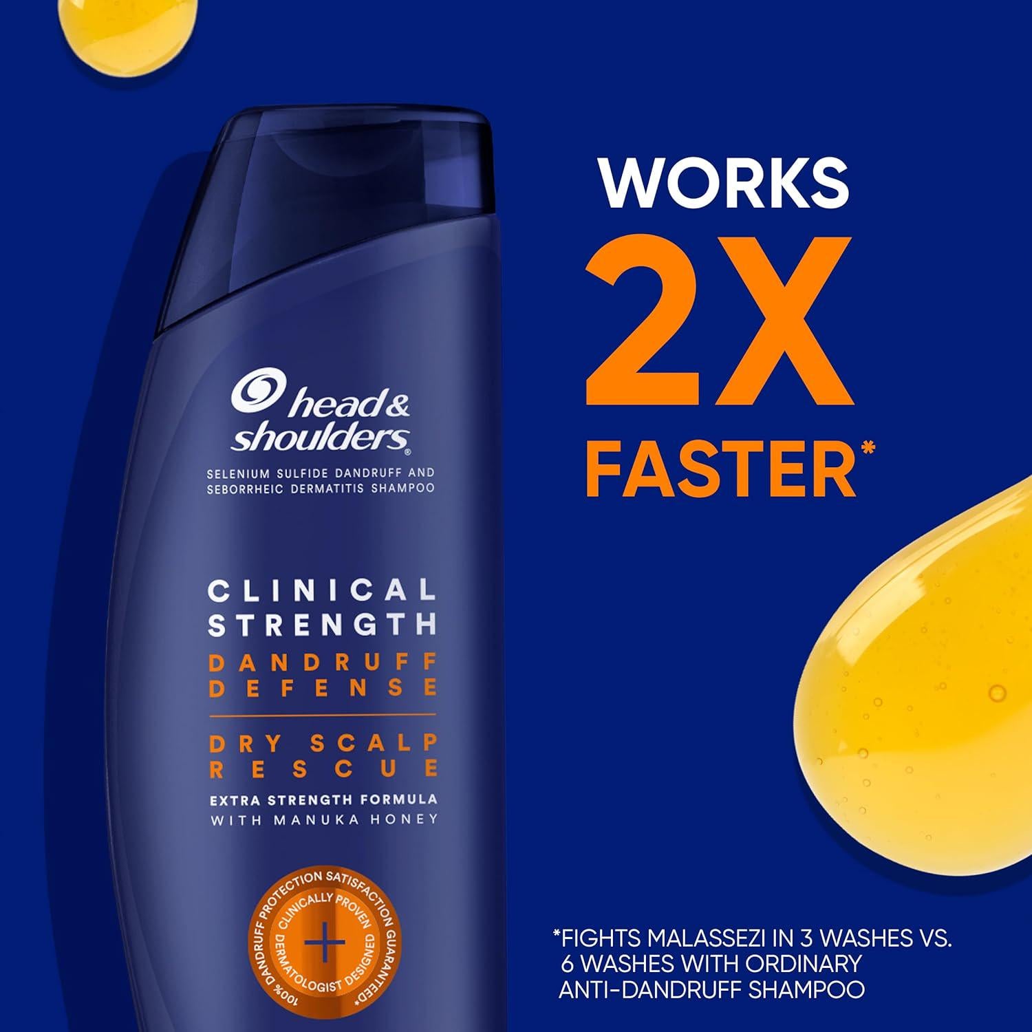 Head And Shoulders Clinical Dandruff Defense + Dry Scalp Rescue Shampoo 13.5 Oz Twin Pack,