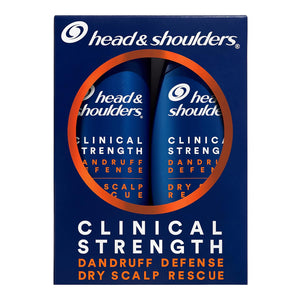 Head And Shoulders Clinical Dandruff Defense + Dry Scalp Rescue Shampoo 13.5 Oz Twin Pack,