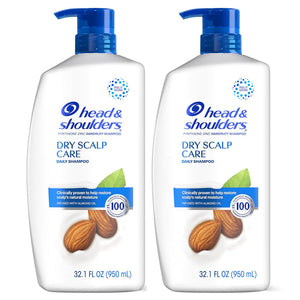 Head & Shoulders Head And Shoulders Shampoo, Daily-Use Anti-Dandruff Paraben Free Treatment, Dry Scalp Care With Almond Oil, 32.1 Fl Oz, Twin Pack