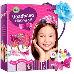 Headband Making Kit for Girls DIY Arts & Crafts Gift Set Ages 5–12 with Hair Accessories