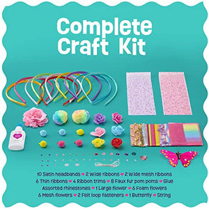 Headband Making Kit for Girls DIY Arts & Crafts Gift Set Ages 5–12 with Hair Accessories