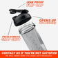 HELIMIX Helimix 2.0 Vortex Blender Shaker Bottle 828 Ml - No Blending Ball Or Whisk - USA Made - Portable Pre Workout Whey Protein Drink Shaker Cup - Mixes Cocktails Smoothies Shakes - Top Rack Safe