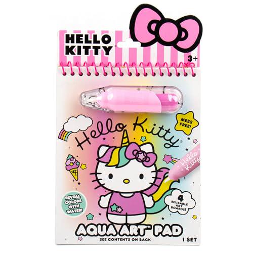 Horizon Group Hello Kitty Aqua Art Pad, 4 Reusable Water Reveal Pages, Mess-Free Painting Kit for Ages 3+