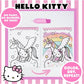Horizon Group Hello Kitty Aqua Art Pad, 4 Reusable Water Reveal Pages, Mess-Free Painting Kit for Ages 3+