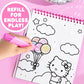 Horizon Group Hello Kitty Aqua Art Pad, 4 Reusable Water Reveal Pages, Mess-Free Painting Kit for Ages 3+
