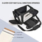 Henkelion Pet Carrier Soft Sided Black Carrier for Cats Dogs up to 15 lbs TSA Airline Approved