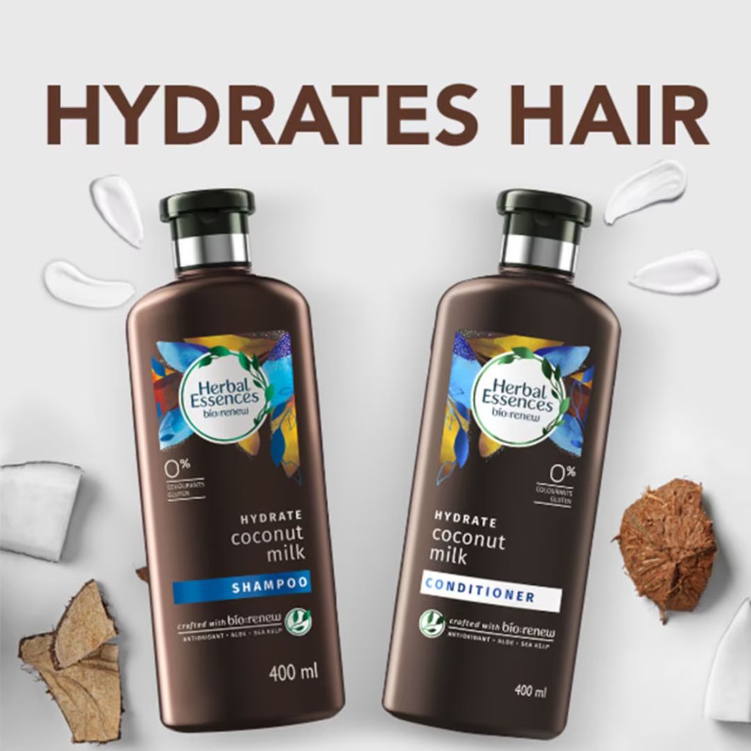 Herbal Essences Bio:Renew Coconut Milk Hydrate Shampoo & Conditioner 400ml,8001090222428,