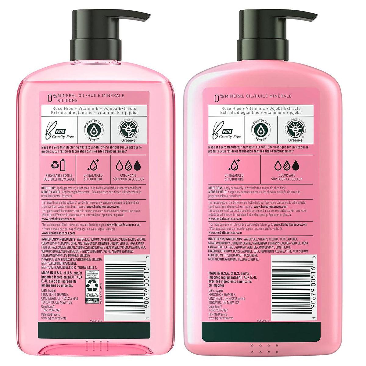 Herbal Essences Herbal Essences Shampoo And Conditioner Set, Smooth Collection, Paraben-Free, Color-Safe, With Rose Hips And Vitamin E, 29.2 Fl Oz Each, 2-Pack