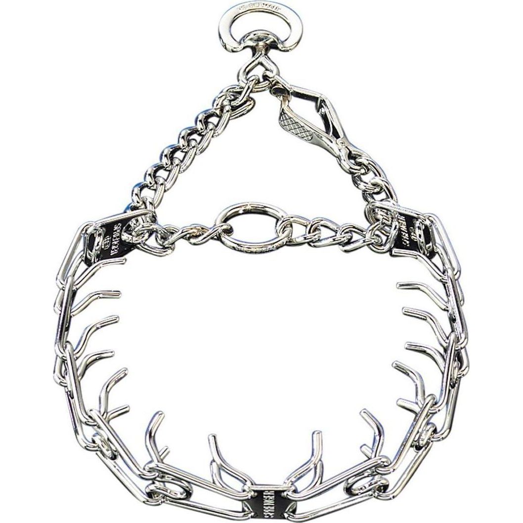 Herm Sprenger Chrome Plated Steel Training Prong Collar With Quick Release Snap For Dogs (23in (58cm) X 3.2mm),
